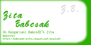 zita babcsak business card